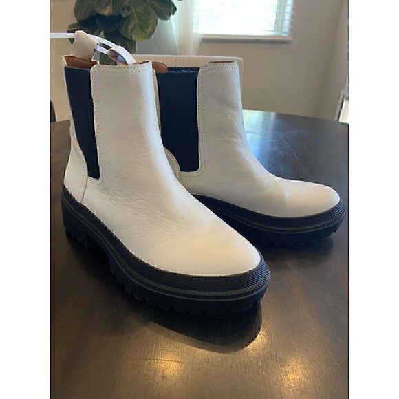 Lucky Brand Shoes - Lucky Brand Women's Size 7.5 Chunky Chelsea Boot White Leather Platform